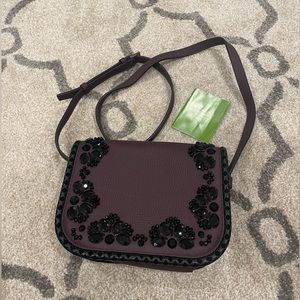 Kate Spade Purple Purse Black Beading